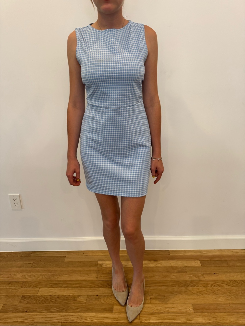 Rachel Comey Light Blue Gingham Mini Dress